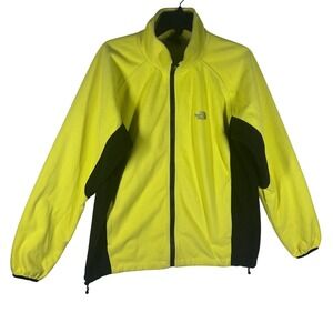 The North Face Summit Series Fleece Jacket Neon Yellow Black Full Zip Size XL